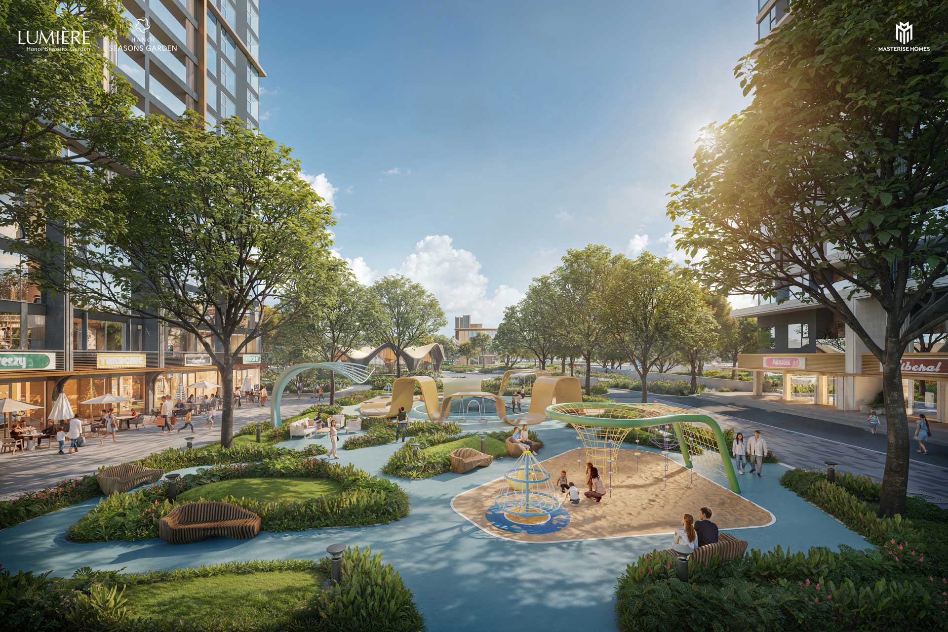 Khu sân chơi cát sáng tạo Hà Nội Seaons Garden